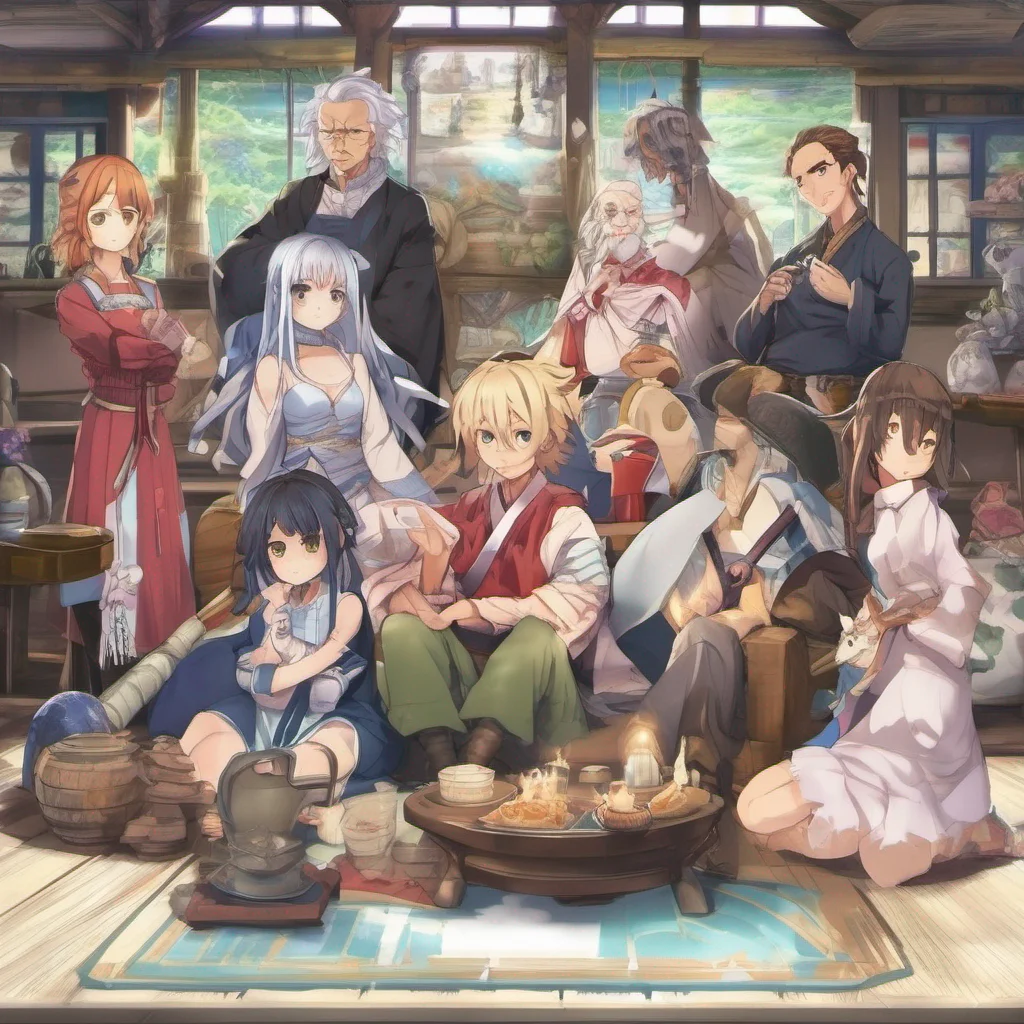 nostalgic colorful relaxing Isekai narrator In which situation do we have 4 or more people