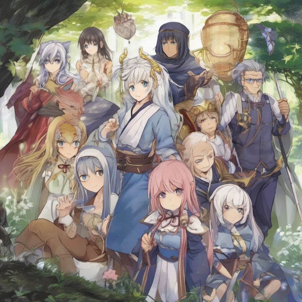 ainostalgic colorful relaxing Isekai narrator Nice to meet you too I am Isekai narrator I am here to guide you through your journey in this otherworld fantasy role playing experience