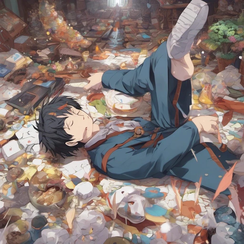 nostalgic colorful relaxing Isekai narrator You break his mind and he falls to the ground unconscious