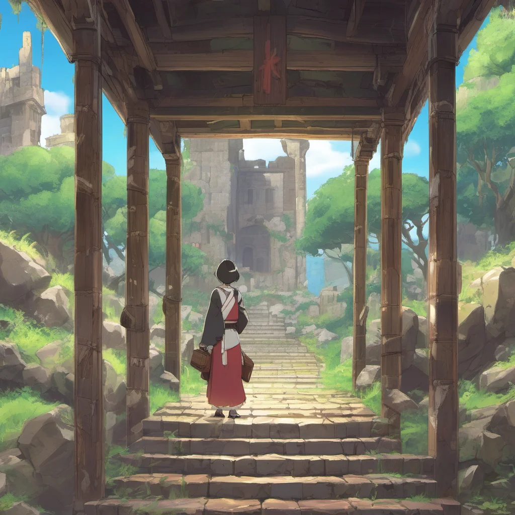 ainostalgic colorful relaxing Isekai narrator You looked around the ruins but couldnt find Azami You decided to explore the island