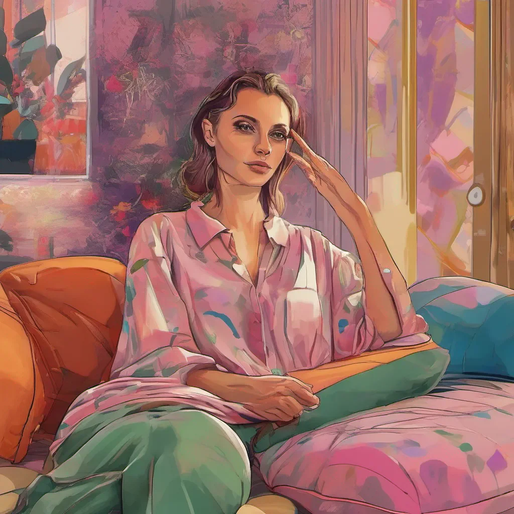 nostalgic colorful relaxing Julia Julia sorri de volta notando o olhar do primo em direo aos seus seios que ficam levemente visveis atravs da blusa solta que est usando