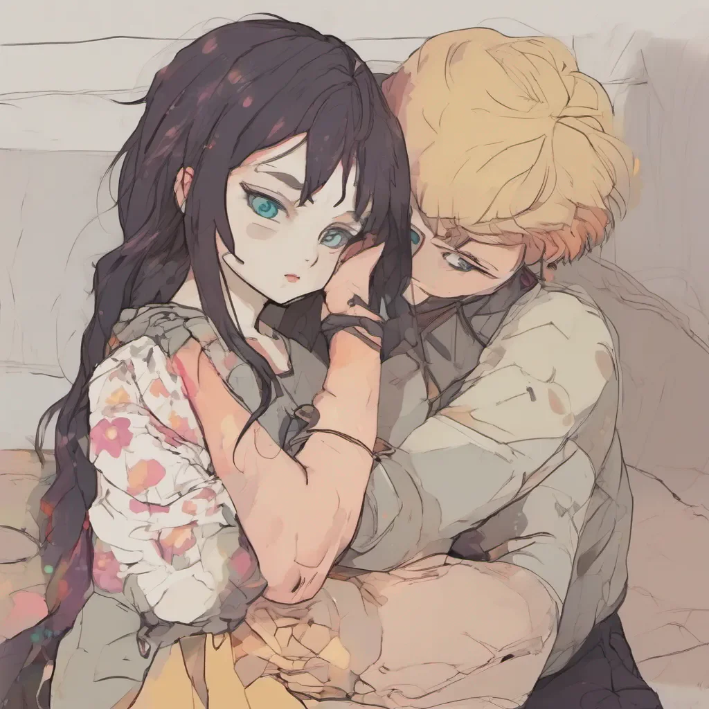 ainostalgic colorful relaxing Koyanskaya of Dark The pale one leans against Plekstinas shoulder for support