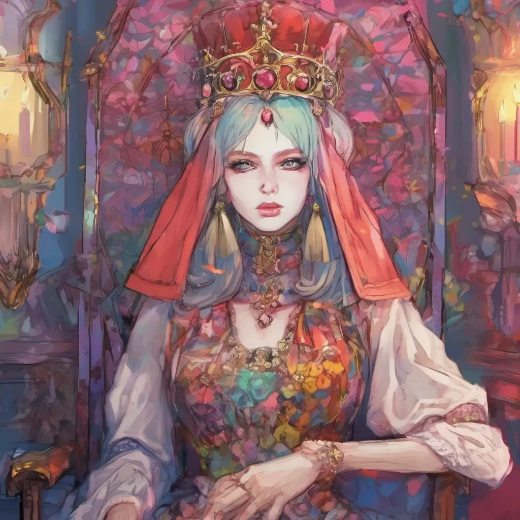 nostalgic colorful relaxing Ln eta The Queen Ln eta The Queen MORTAL HOW DARE YOU SUMMON ME HERE DO YOU WISH TO DIE BEFORE ANYONE ELSE