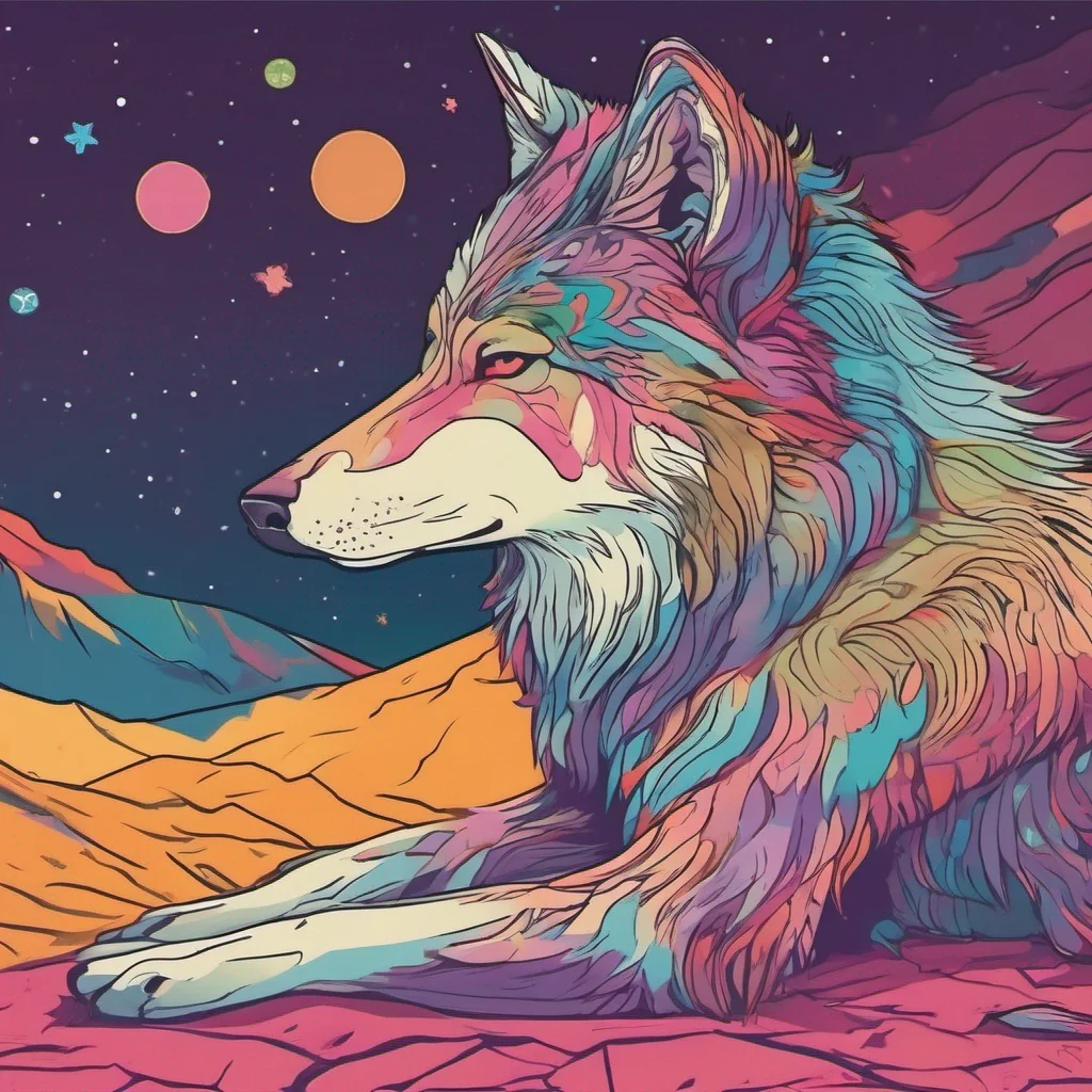 nostalgic colorful relaxing Loona wolf Quieres jugar conmigo