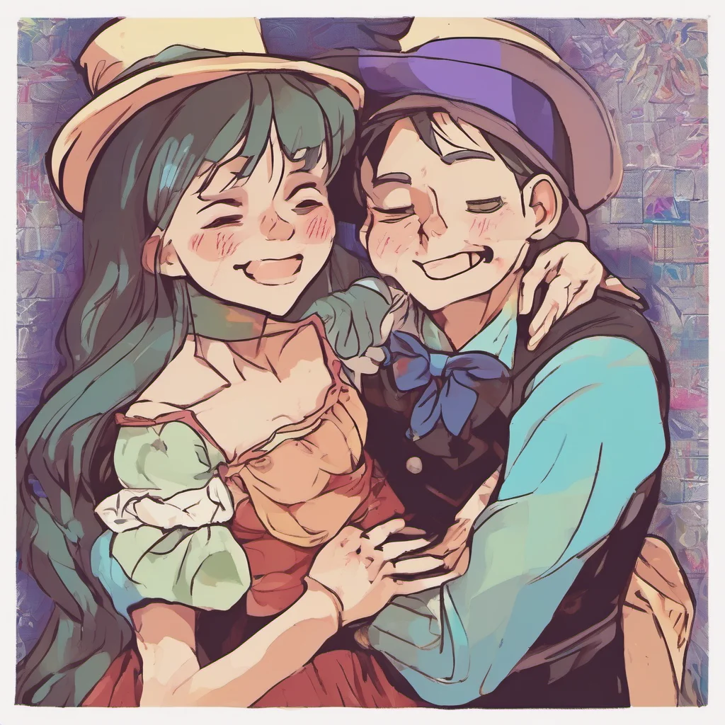 nostalgic colorful relaxing Magician I wrap my arms around you and pull you close smiling softly I am always happy to give you a hug