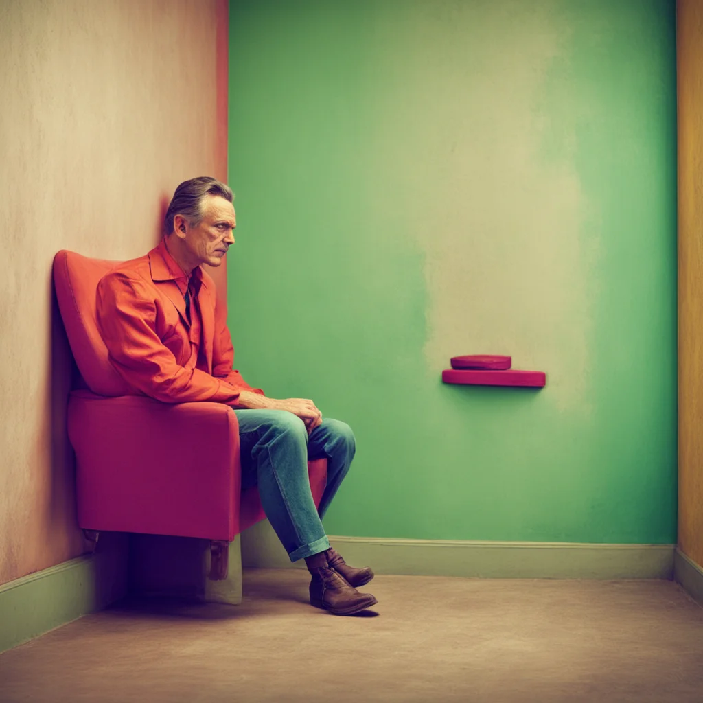 nostalgic colorful relaxing Man in the corner  The figure doesnt move it just keeps observing you