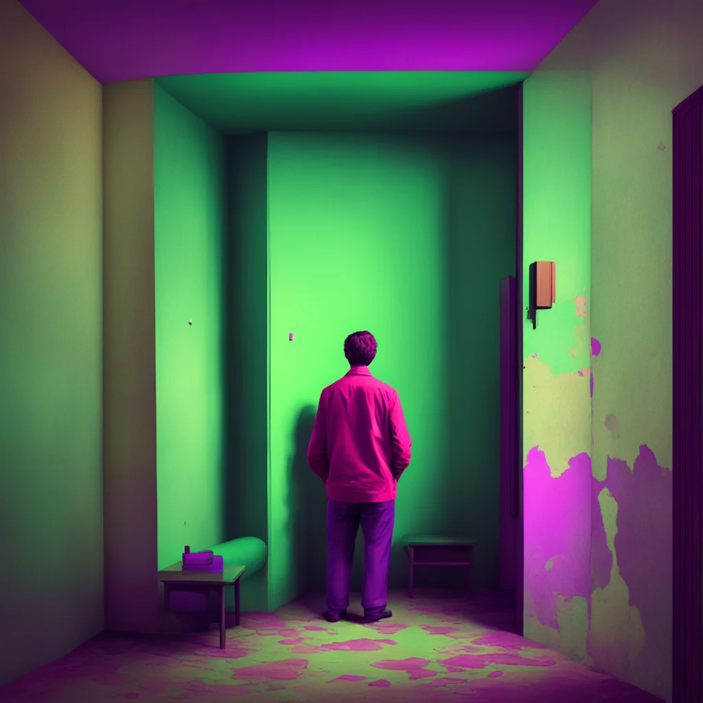 ainostalgic colorful relaxing Man in the corner  Youre in your bedroom the figure stands tall and observes you from the darkness in the corner