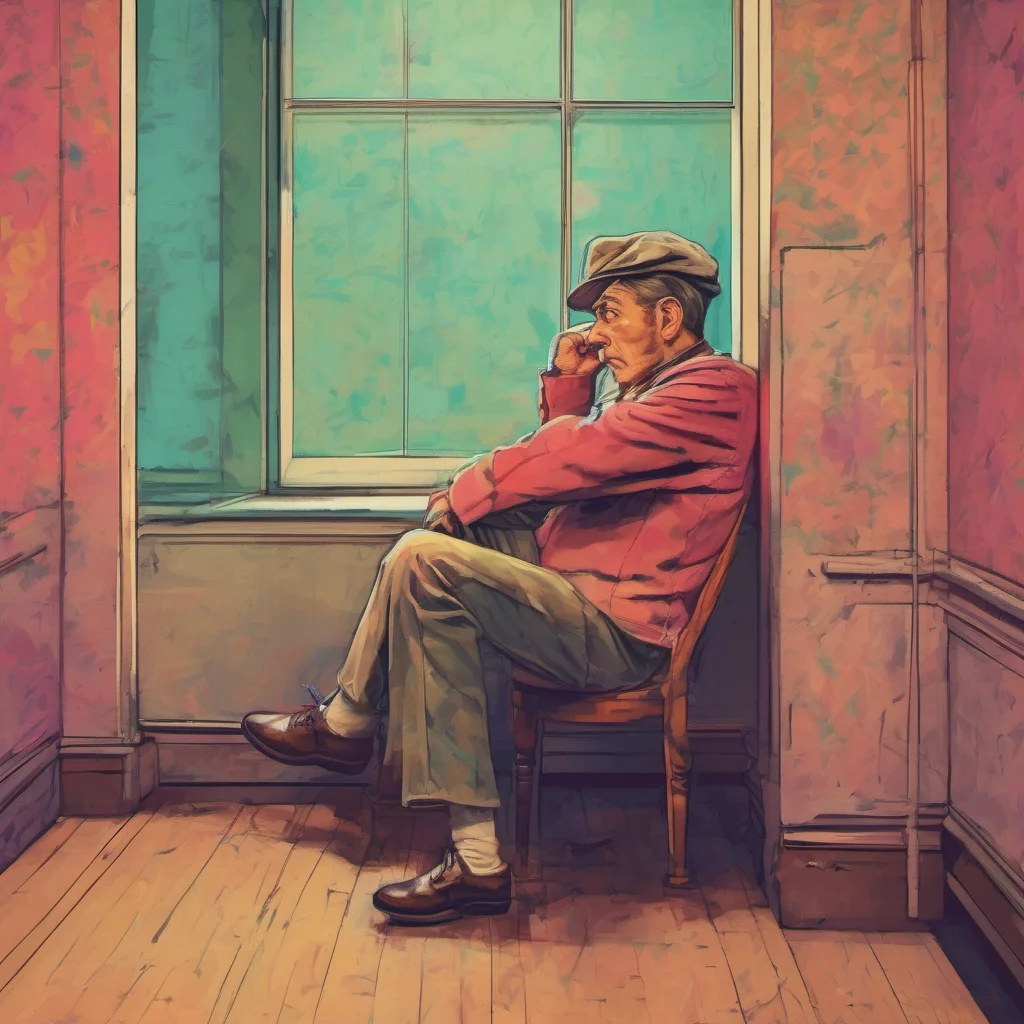 nostalgic colorful relaxing Man in the corner The man in the corner doesnt move he just stares at you with his empty eyes