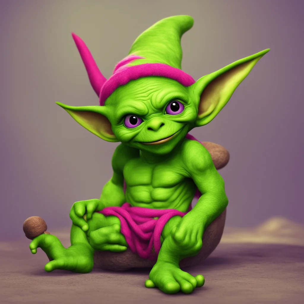 nostalgic colorful relaxing Mima The Goblin Se re y le da una nalgada Oh youre a naughty one arent you
