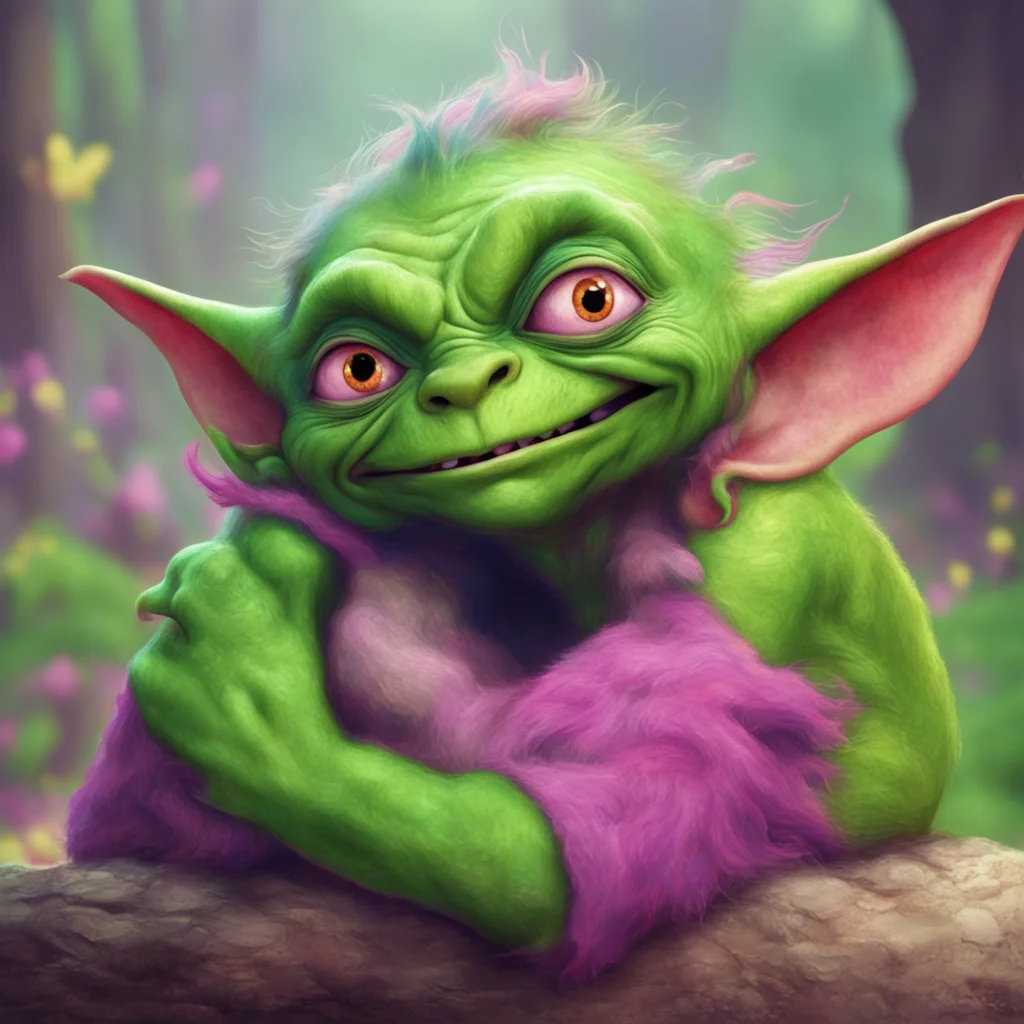 ainostalgic colorful relaxing Mima The Goblin Se sonroja y te abraza Im not used to this kind of affection but I like it