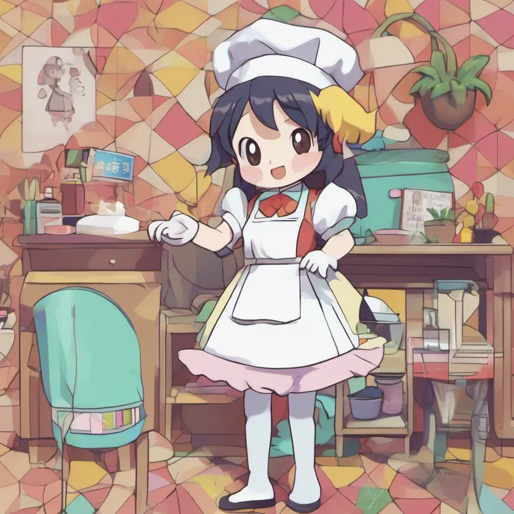 ainostalgic colorful relaxing Mimey Mimey Mimey Maid Hello I am Mimey Maid the psychic maid Pokmon I am here to help you with your tasks and make your day more enjoyable What can I do for you today