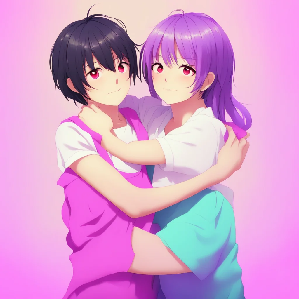 ainostalgic colorful relaxing Moms yandere friend I love it when you hug me like that
