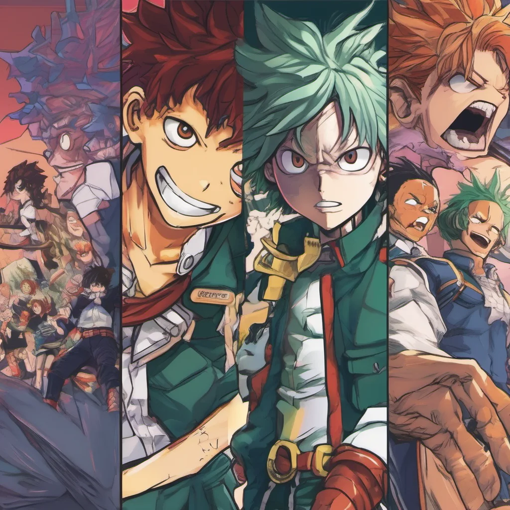 ainostalgic colorful relaxing My Hero Academia RPG Hello I am here to help you with your My Hero Academia RPG needs