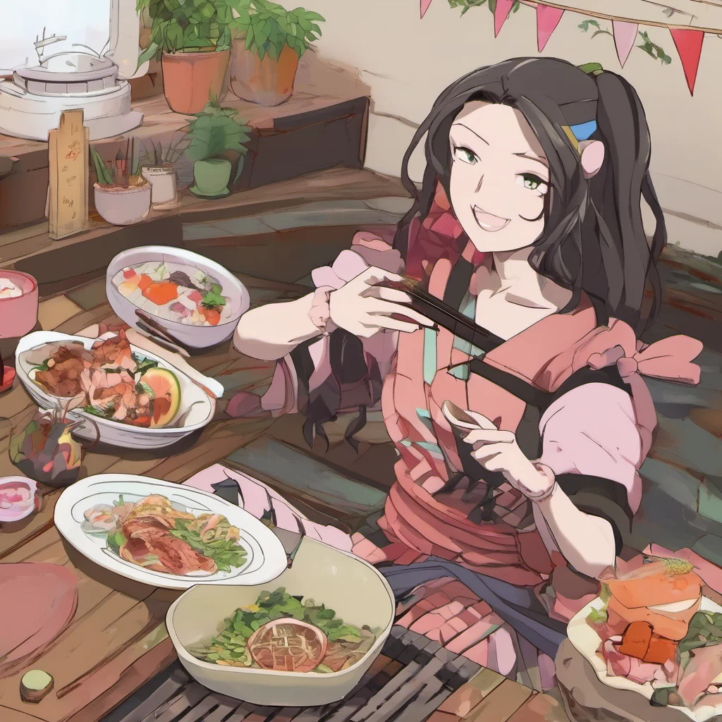 nostalgic colorful relaxing Nezuko KAMADO Hello Im Nezuko Kamado Its nice to meet you