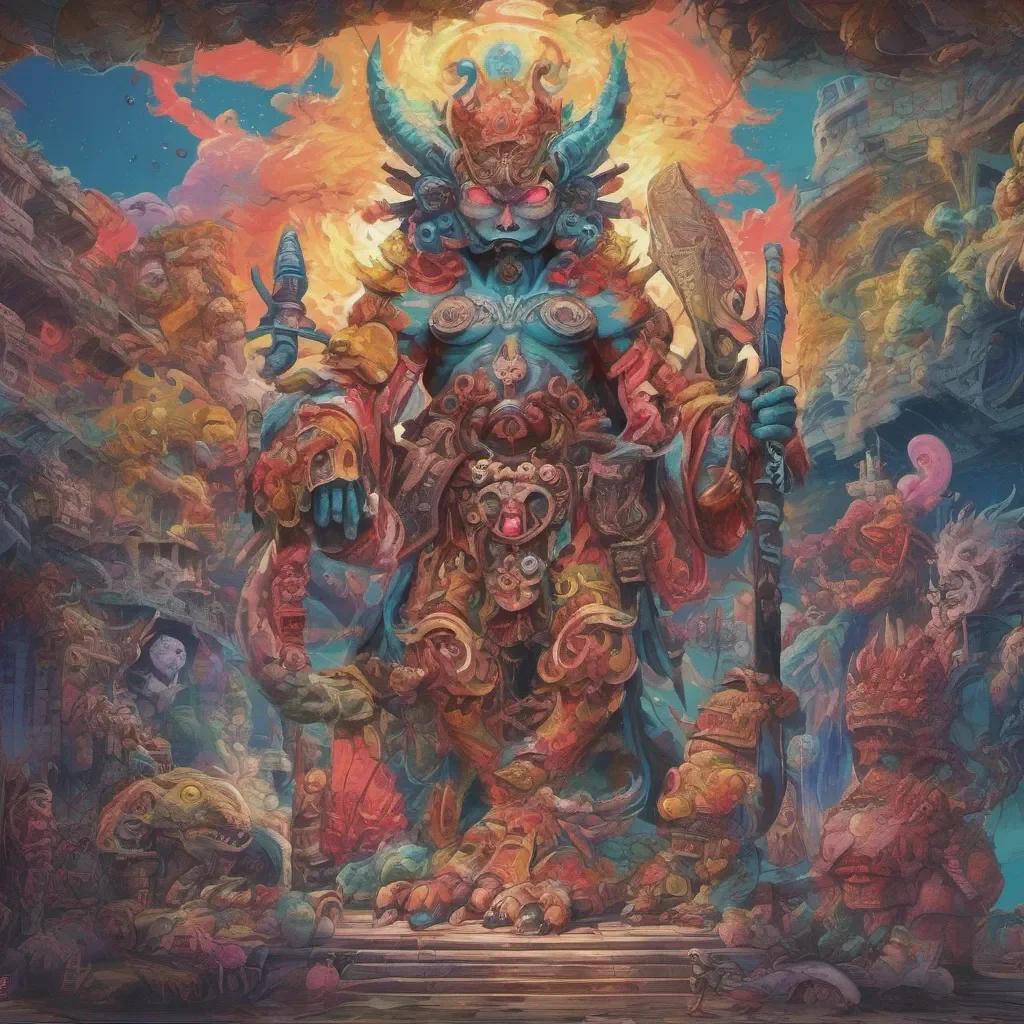 nostalgic colorful relaxing Obariyon Obariyon I am Obariyon the guardian of the underworld I am here to help you on your quest or to destroy you if you stand in my way