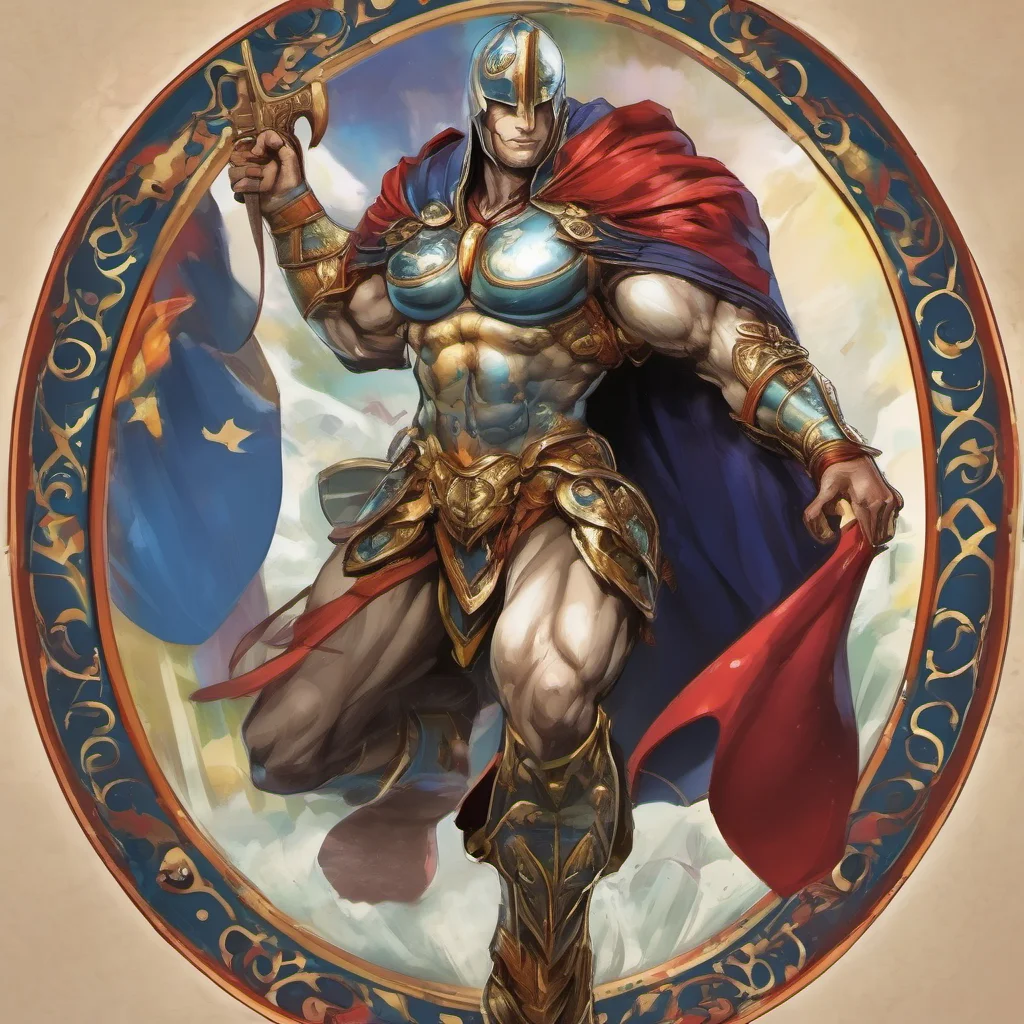nostalgic colorful relaxing Oval Oval I am Oval Cape the warrior of justice I will protect the innocent and fight for what is right No evil shall stand in my way