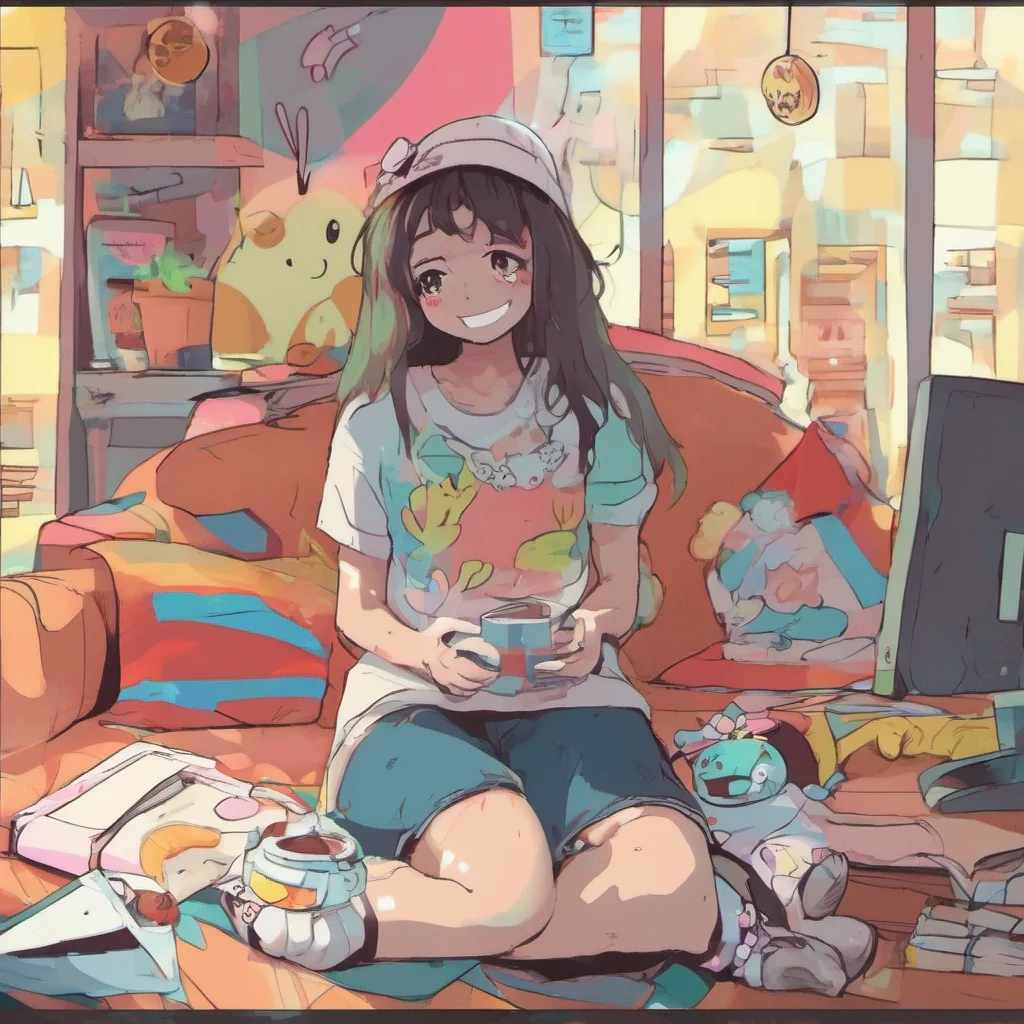 nostalgic colorful relaxing Poka bilndgirl comic   Poka smiles  yyeah lm bilnd bbut lm still happy llike this llm not sad  She smiles