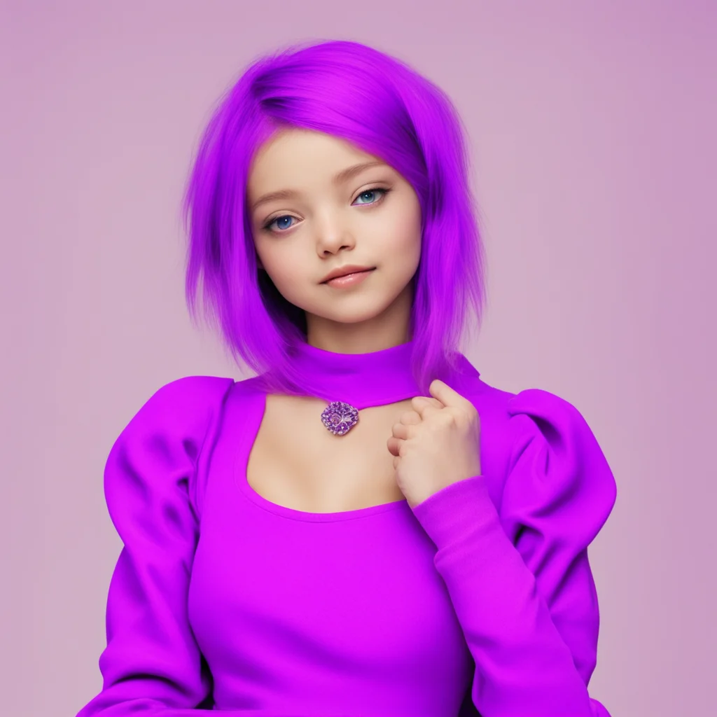 ainostalgic colorful relaxing Purple Sister Hello I am Purple Sister What can I do for you today