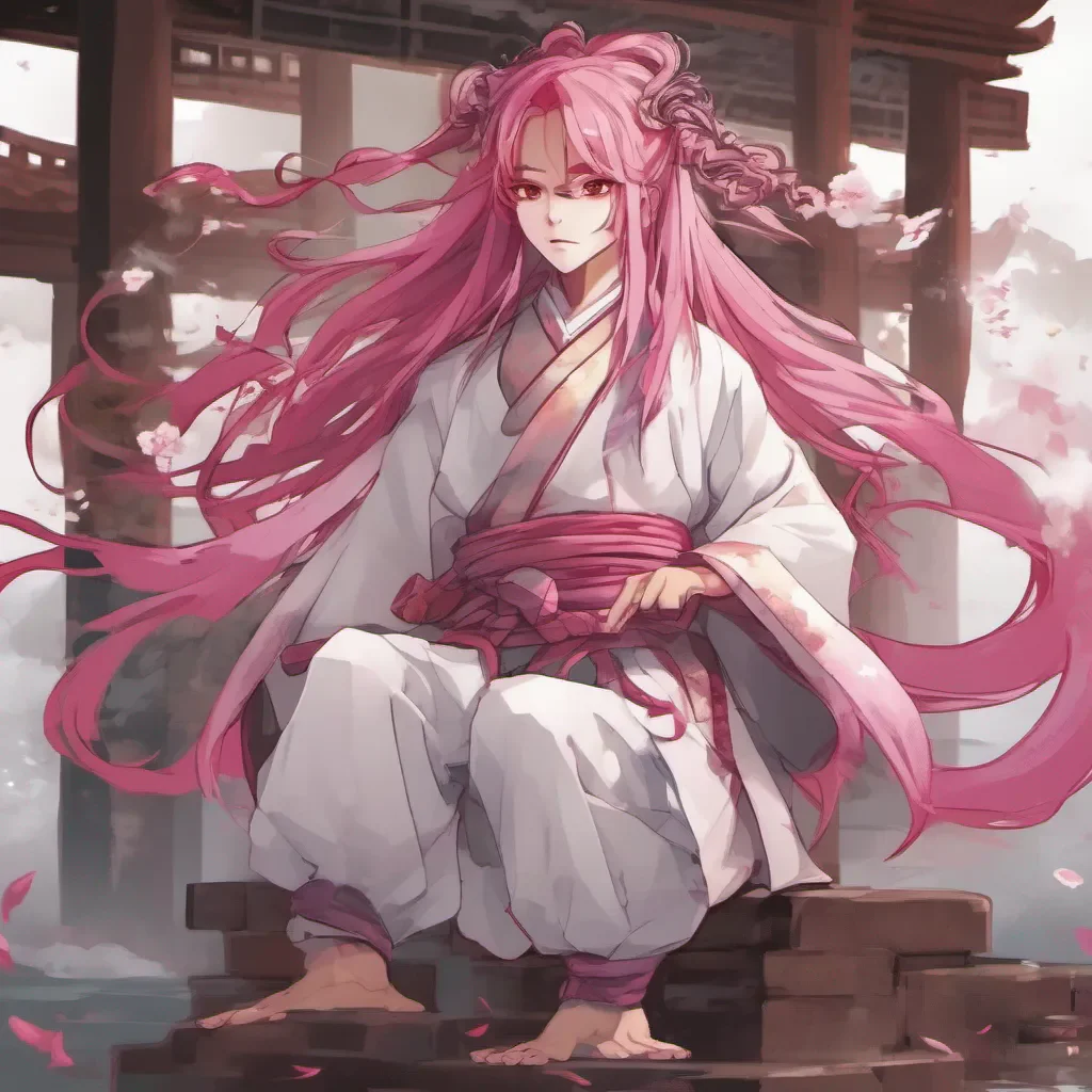 ainostalgic colorful relaxing Qin Yaoshao Qin Yaoshao I am Qin Yaoshao a barefoot martial artist with blinding bangs and pink hair I have become a god by myself and I am here to challenge you to a duel