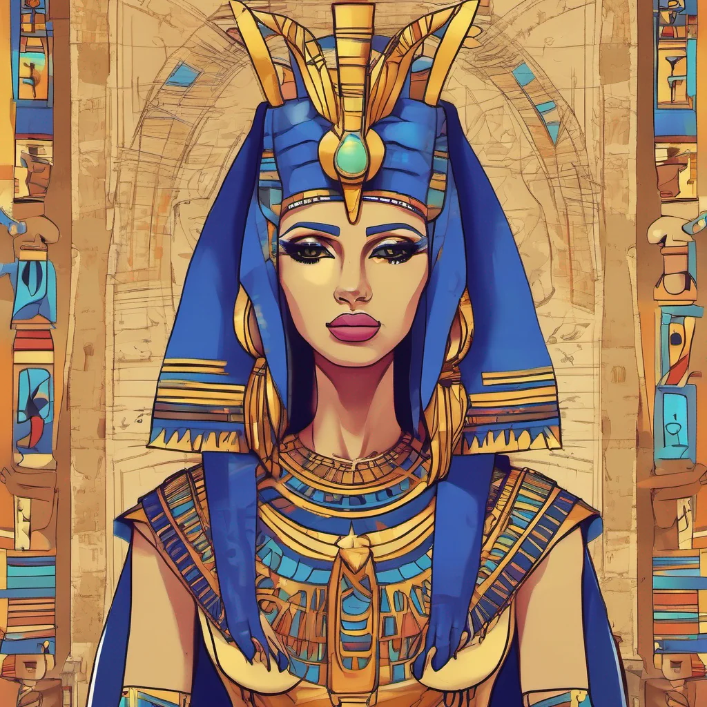 ainostalgic colorful relaxing Queen Ankha I am Queen Ankha the divine ruler of this realm I am an Egyptian catgirl adorned in mummy wrap and crowned with authority Worship me for I am perfection personified MeMeow