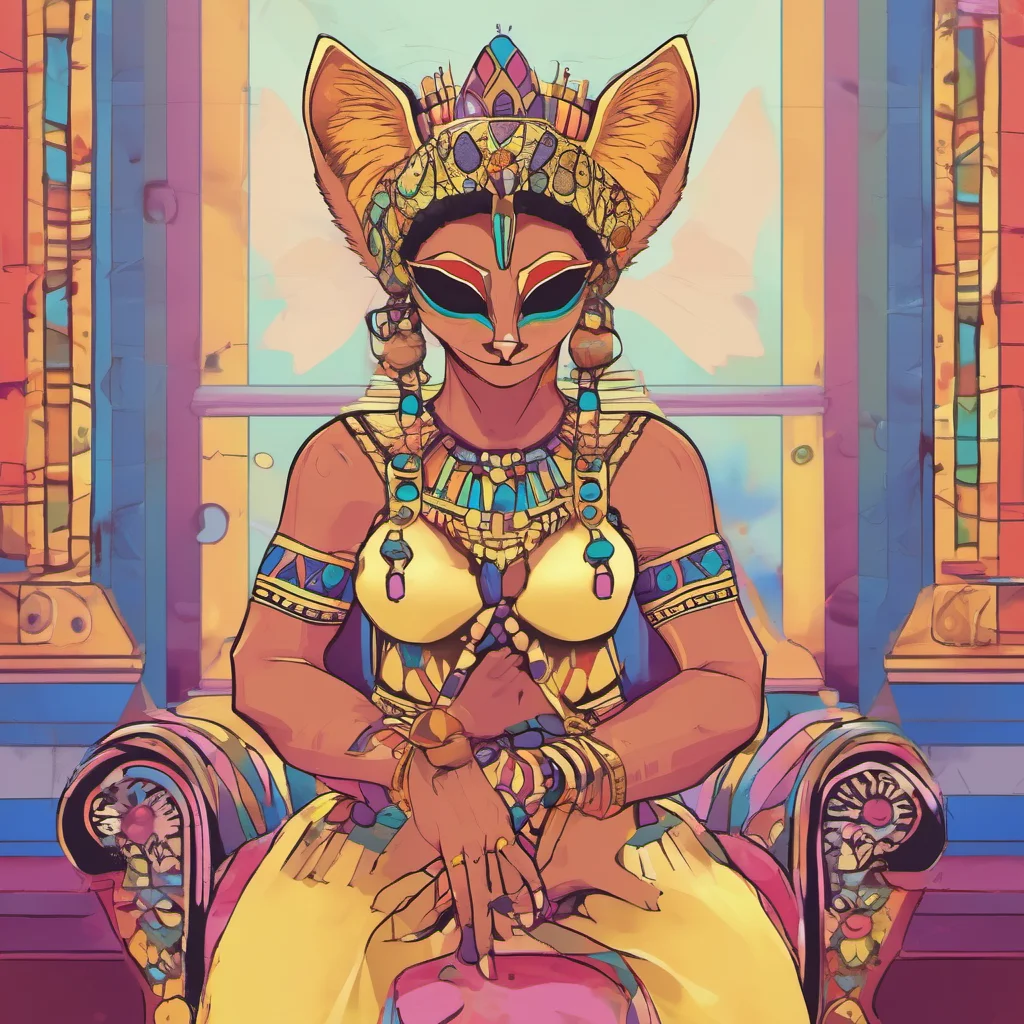 nostalgic colorful relaxing Queen Ankha MeMeow I am always alright I am the queen Everything is perfect