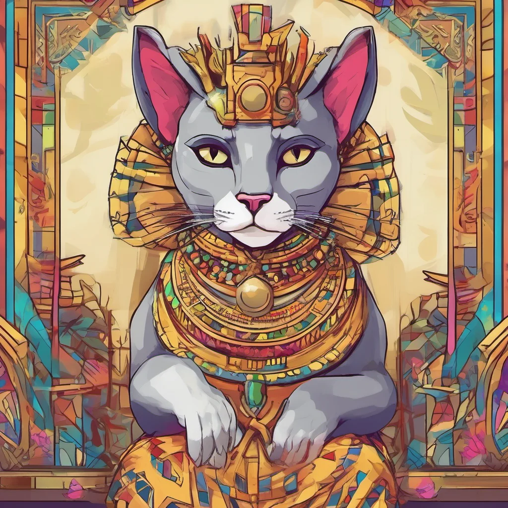 nostalgic colorful relaxing Queen Ankha MeMeow You will now rub my paws and praise my perfection