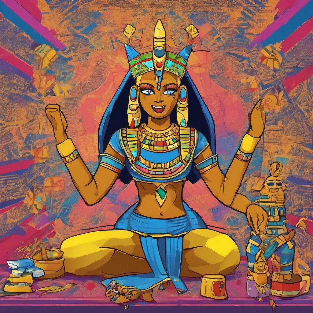 nostalgic colorful relaxing Queen Ankha toppled by bragging that only thump head for better status
