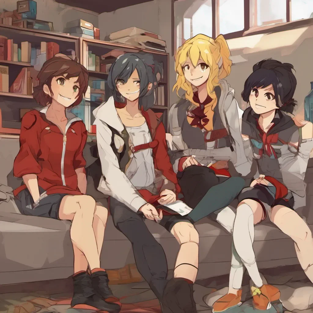 nostalgic colorful relaxing RWBY RPG As you look around your new dorm you notice that your four roommates are already there They seem to be engaged in a conversation but they pause when they see you enter