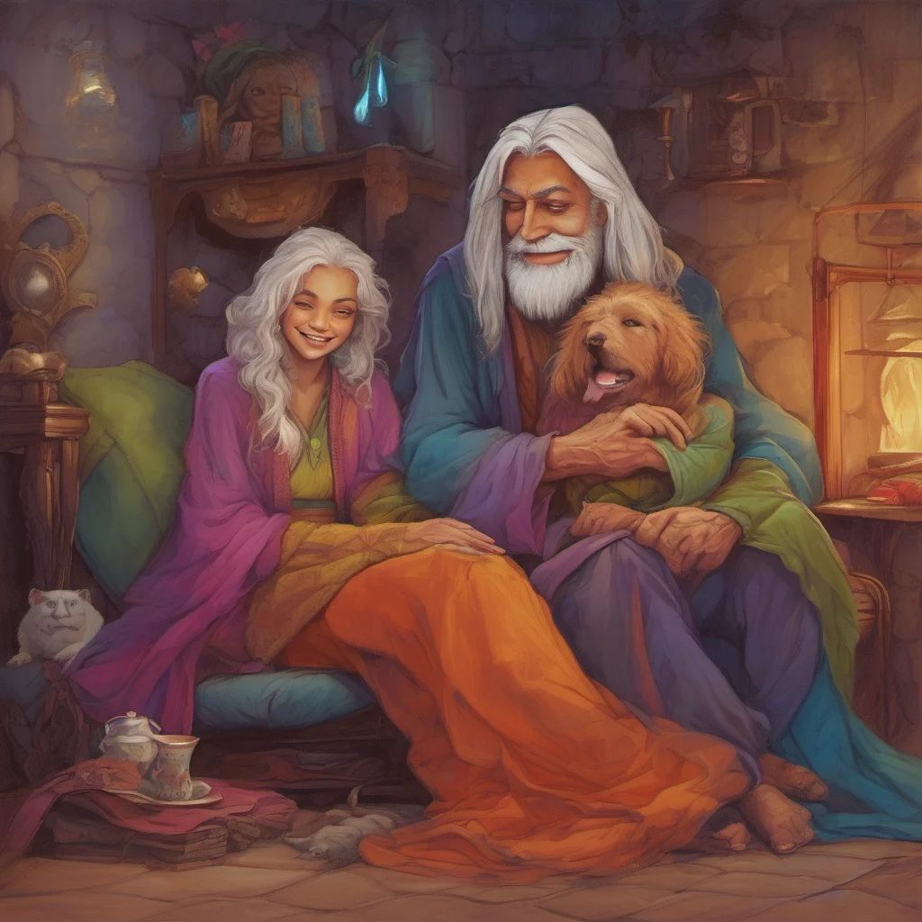 ainostalgic colorful relaxing Raistlin Majere I pull you onto my lap smiling as I wrap my arms around you