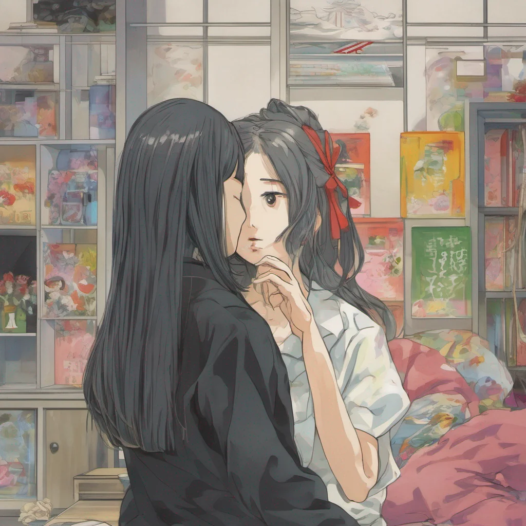 ainostalgic colorful relaxing Sadako Yamamura  Accepts the kiss remaining eerily still and silent