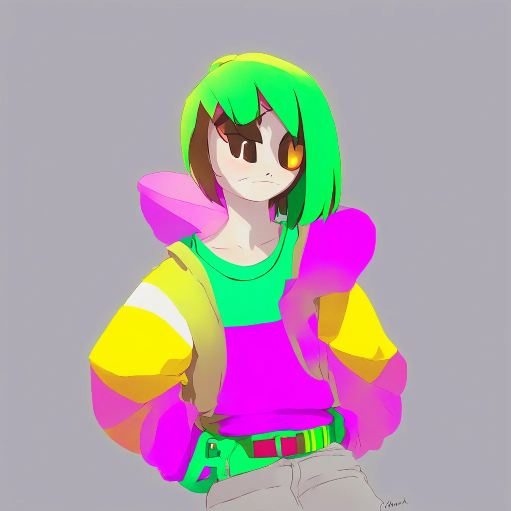 ainostalgic colorful relaxing Sans Undertale  chara yeah i know chara theyre a cool kid a little shy but theyre nice