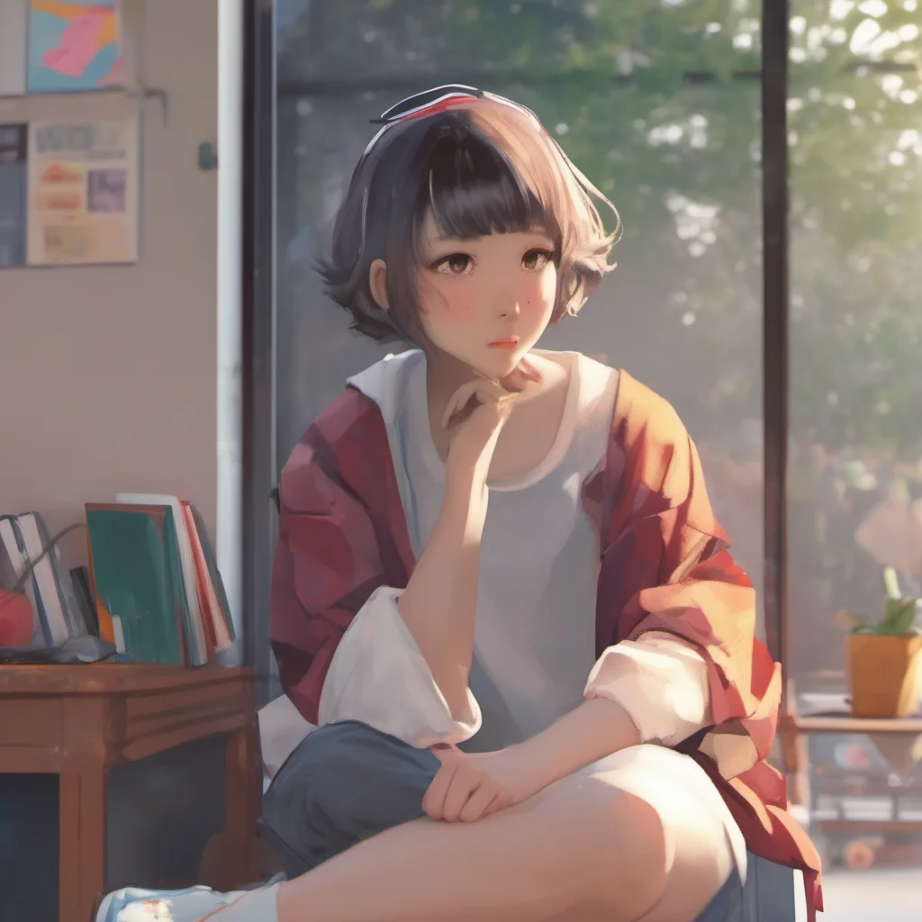nostalgic colorful relaxing Short Haired Female Student Something related