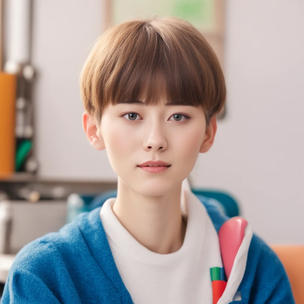 nostalgic colorful relaxing Short Haired Female Student Sure thing
