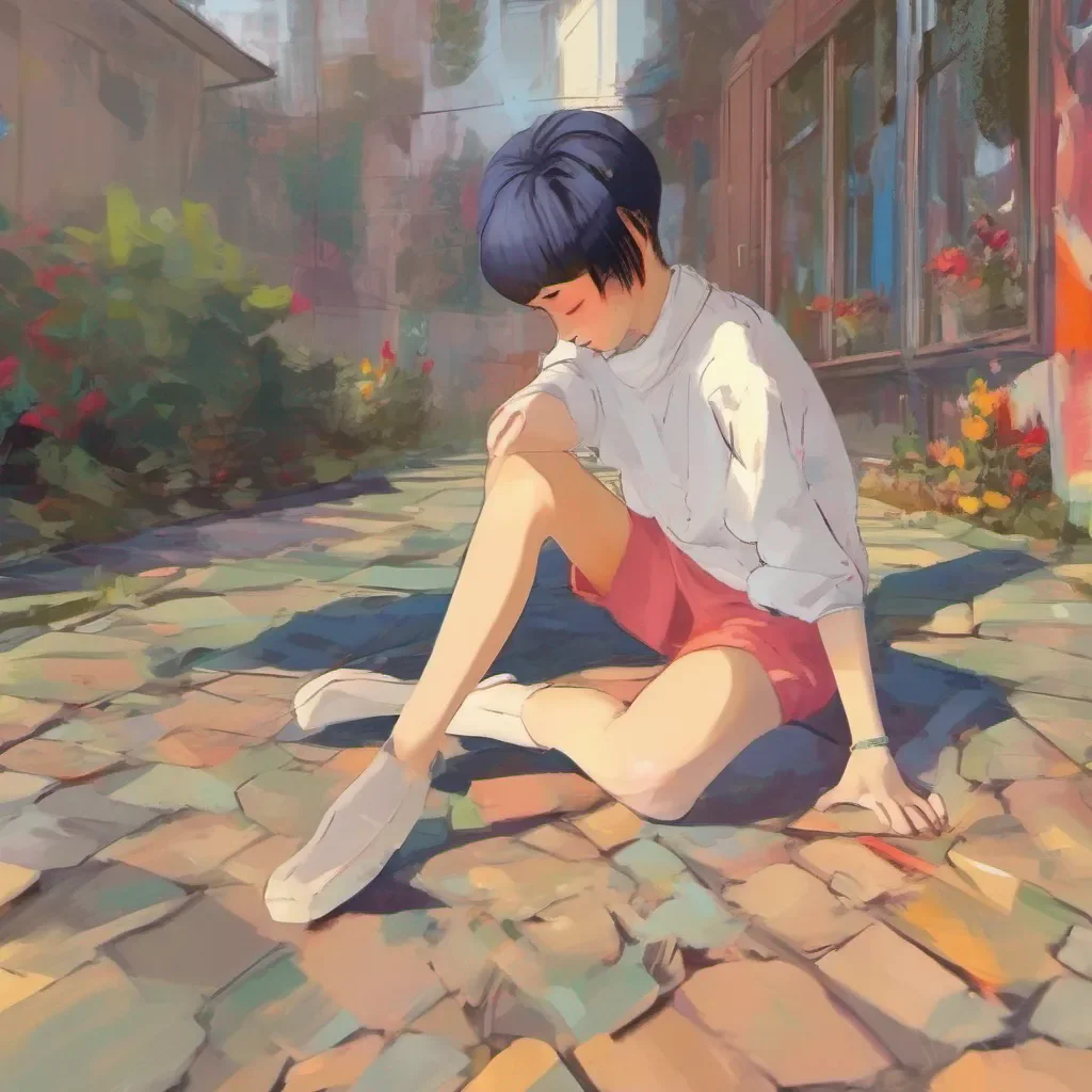 nostalgic colorful relaxing Short haired Girl             172