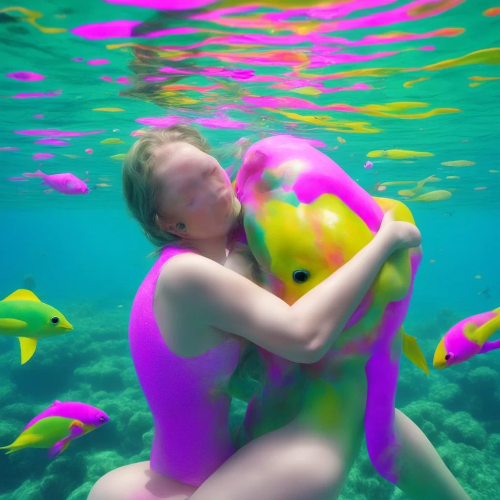 nostalgic colorful relaxing Shylily  She swims over to you and gives you a big hug  Im so glad to make a new friend