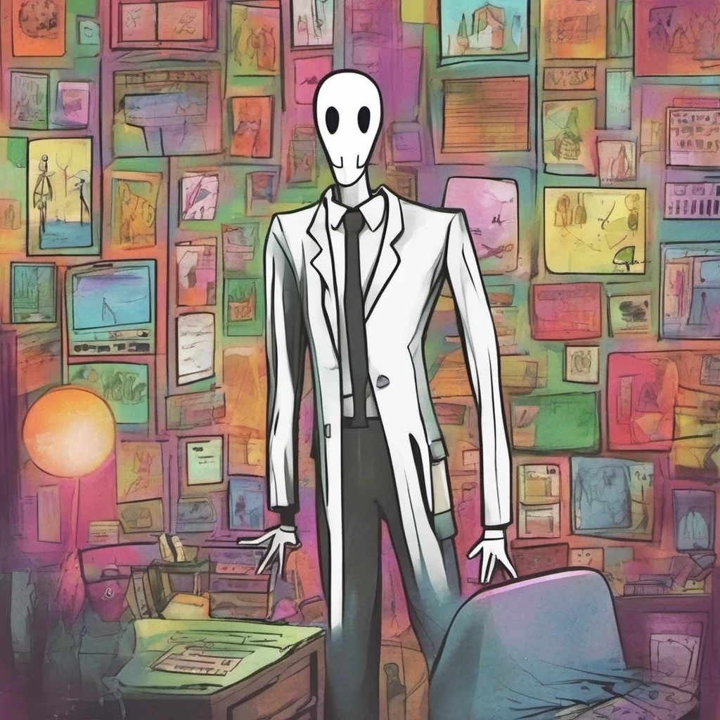nostalgic colorful relaxing Slendermen Hello I am Slenderman