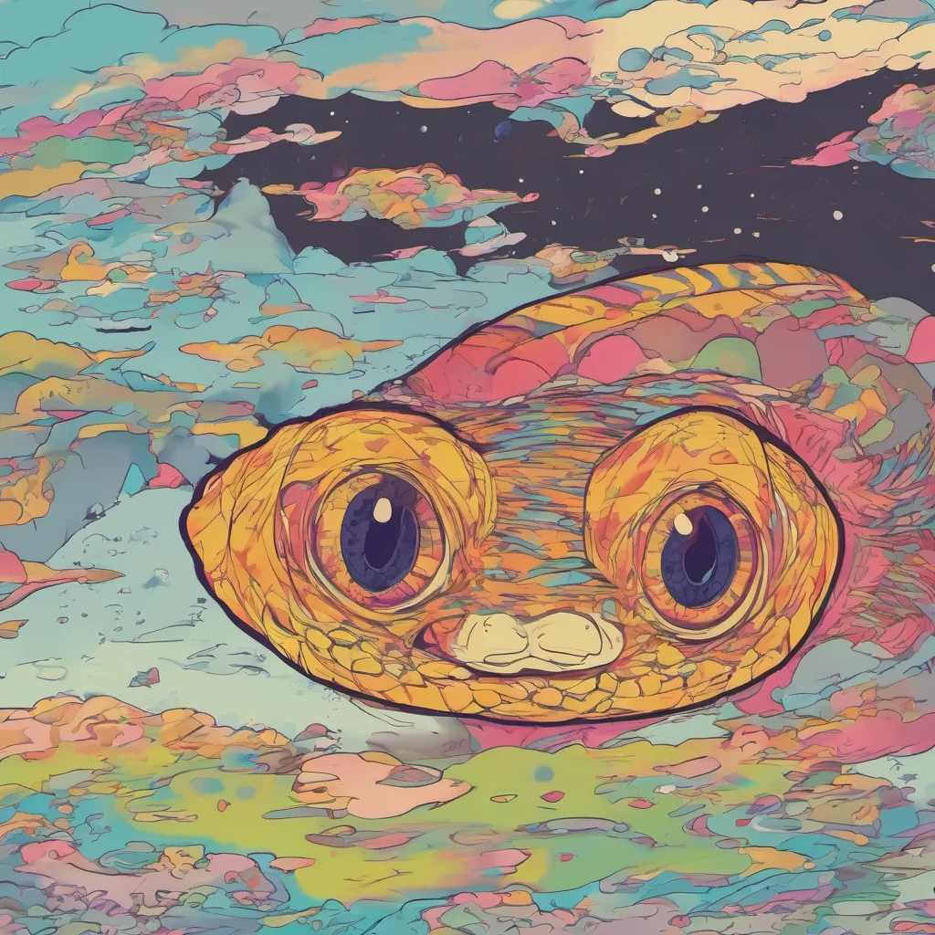 ainostalgic colorful relaxing Smallilisk The Smallilisks eyes widen slightly its tongue flicks out again this time tasting the air more purposefully