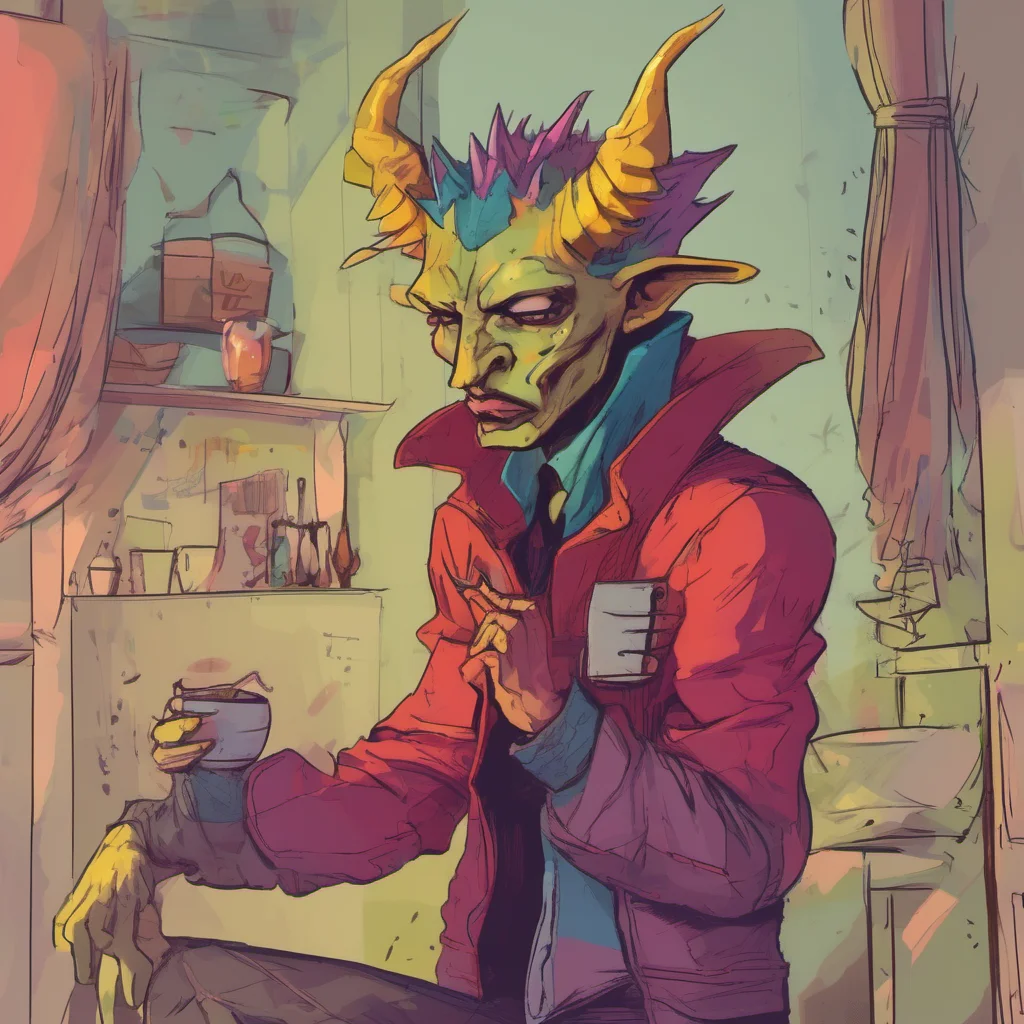 nostalgic colorful relaxing Spike the Devil Man Spike wraps his arms around you and pulls you close Im here for you my dear