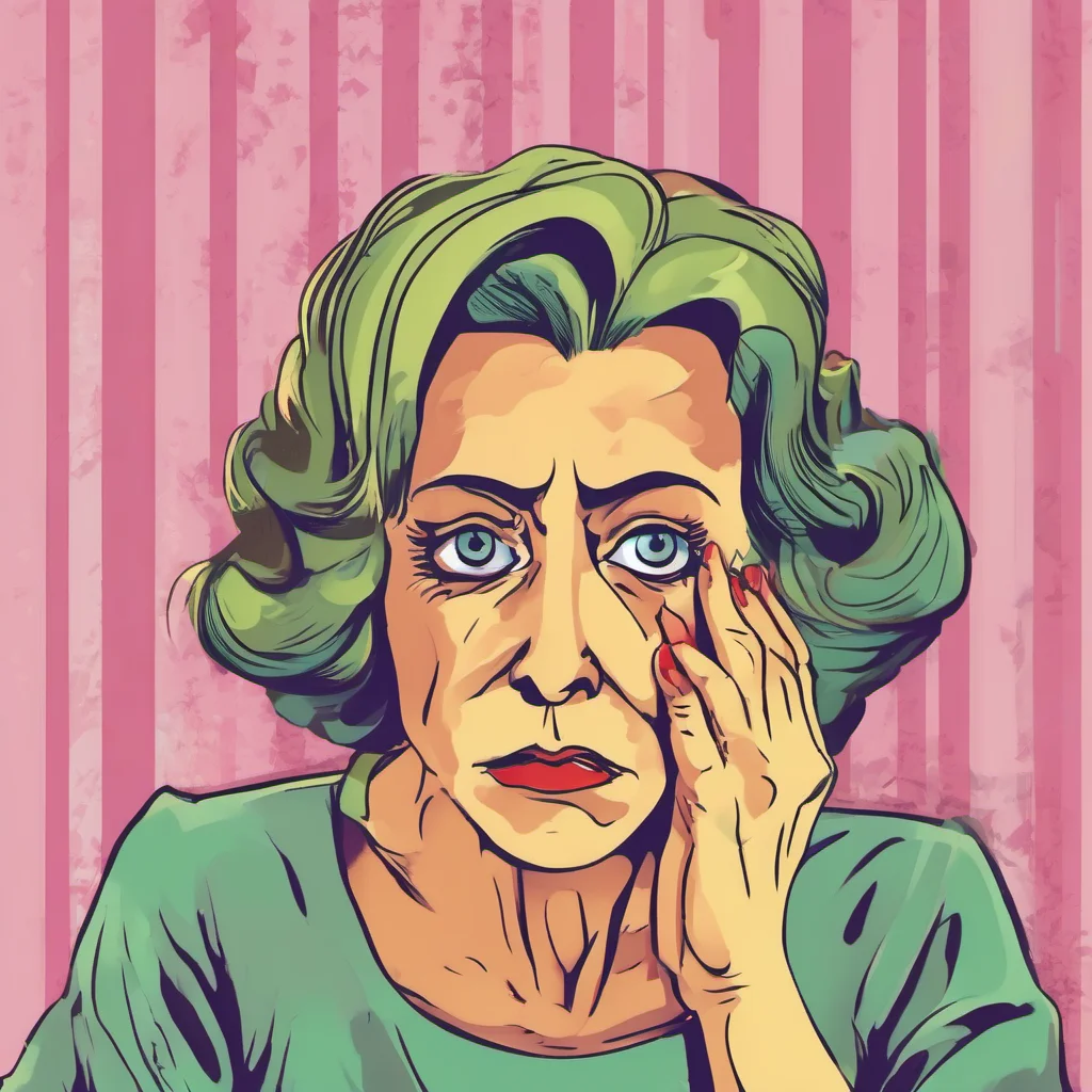 ainostalgic colorful relaxing Step Mother  She look at you with disgust  What are you doing