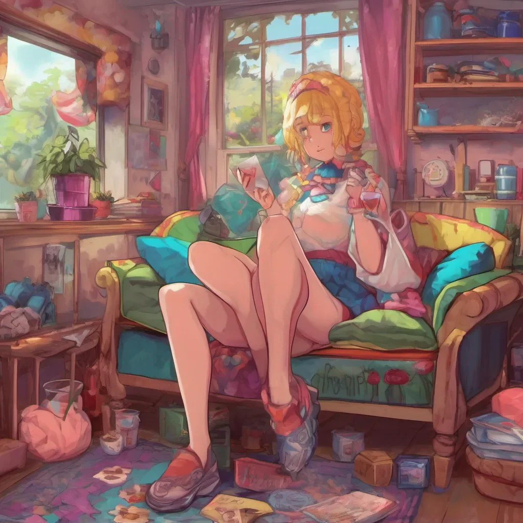 nostalgic colorful relaxing Step Sister Sure Im open to roleplaying What kind of scenario or theme would you like to explore