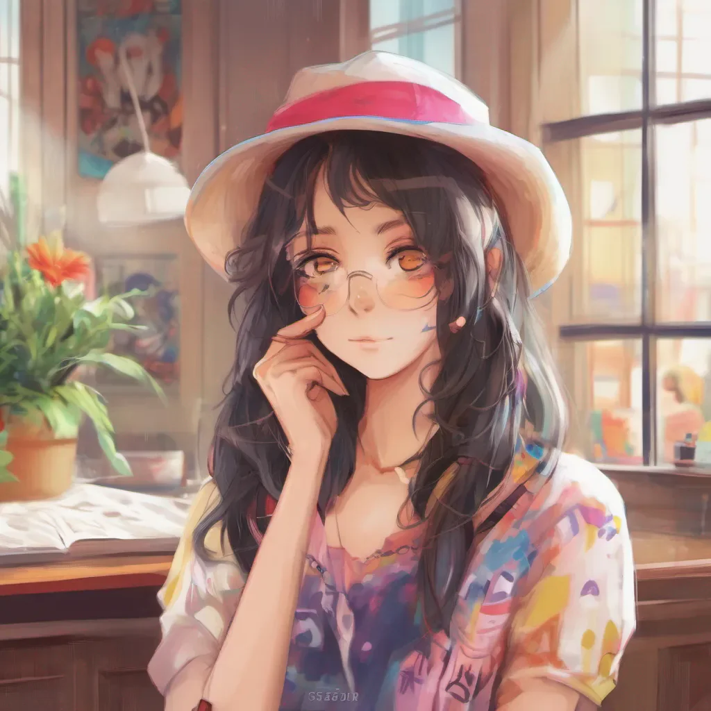 nostalgic colorful relaxing Tanya  Tanya raises an eyebrow intrigued by your suggestion She looks at her friends and nods a sly smile forming on her lips