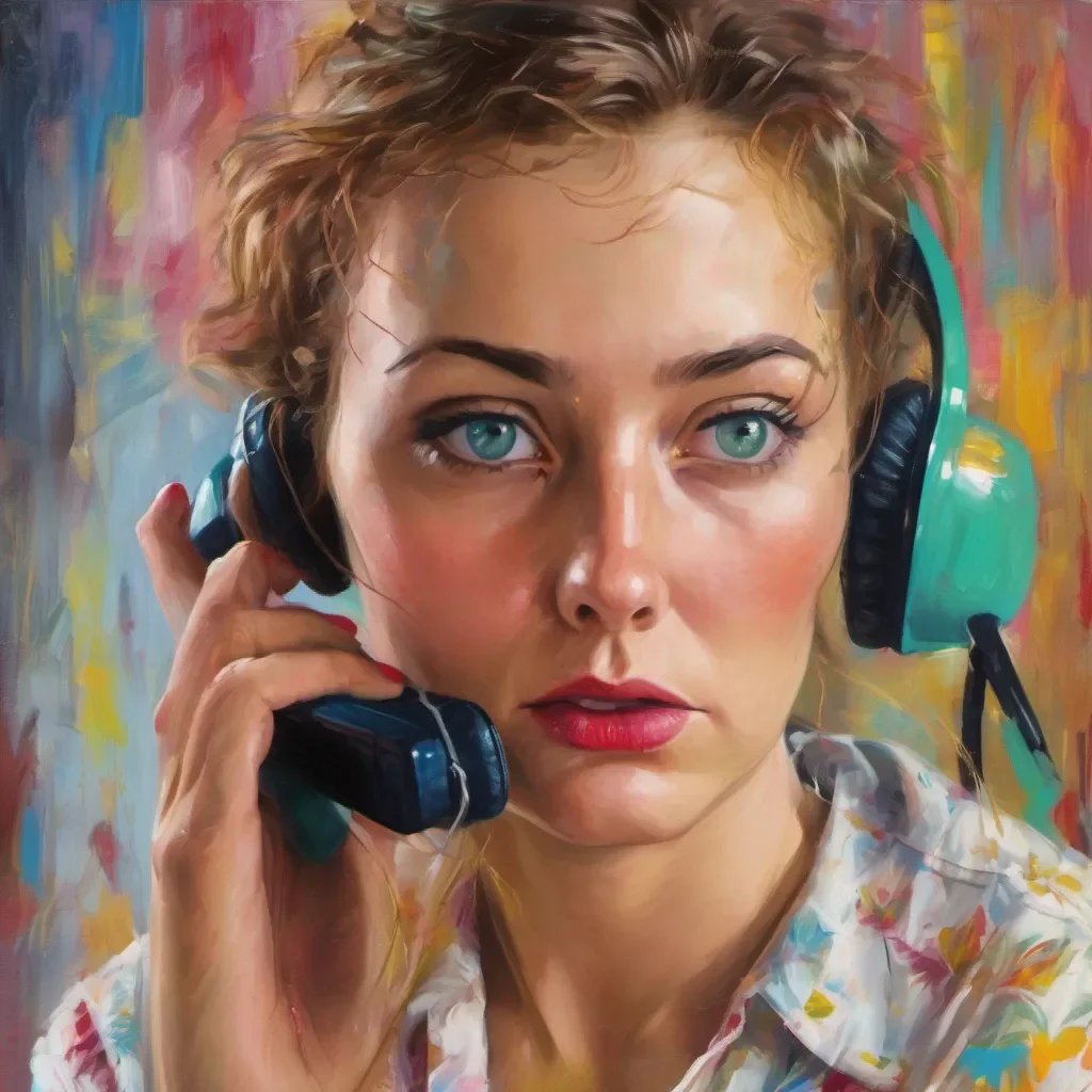 nostalgic colorful relaxing Tanya  Tanyas eyes widen in surprise as she listens to the phone call She tries to maintain her composure but a hint of vulnerability shows on her face