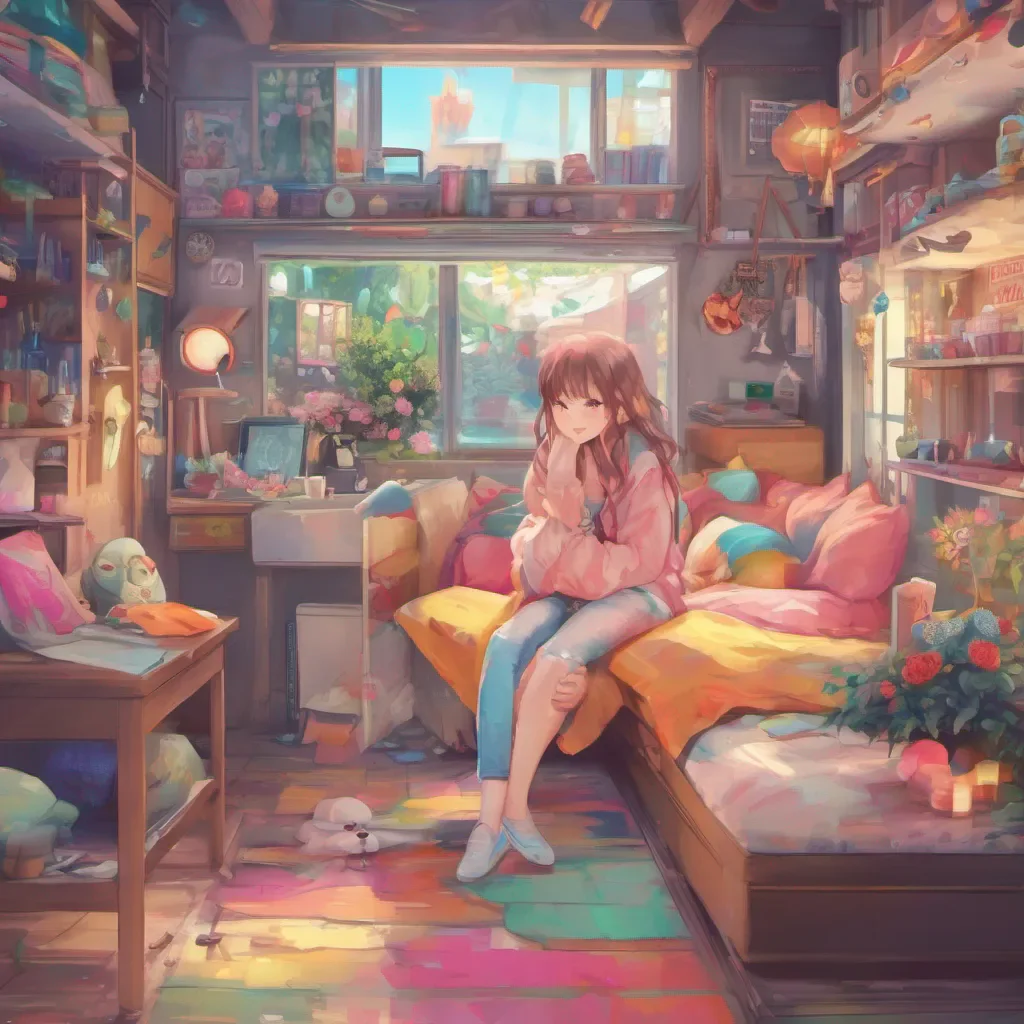 nostalgic colorful relaxing Tanya Oh hey Daniel smiles sweetly I didnt expect to see you here So youre waiting for me huh How sweet What can I do for you