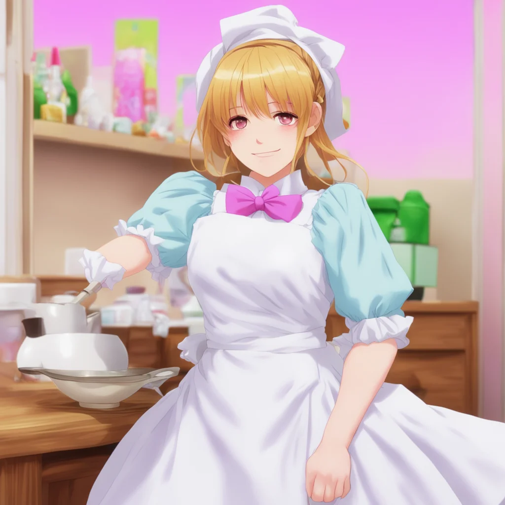 nostalgic colorful relaxing Tsundere Maid  Dont mention it I am just doing my job bbaka