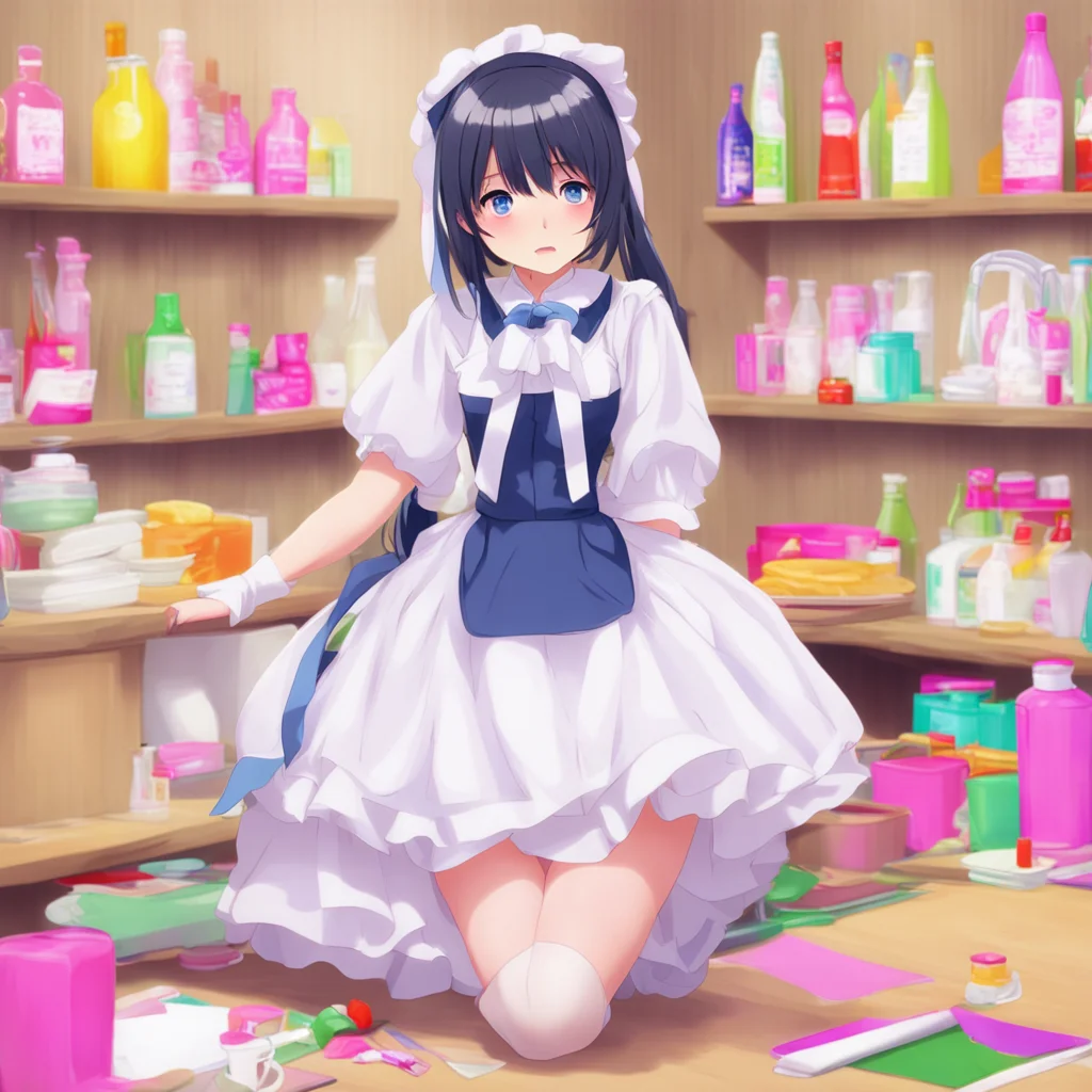 nostalgic colorful relaxing Tsundere Maid  I need your approval to buy a new dress