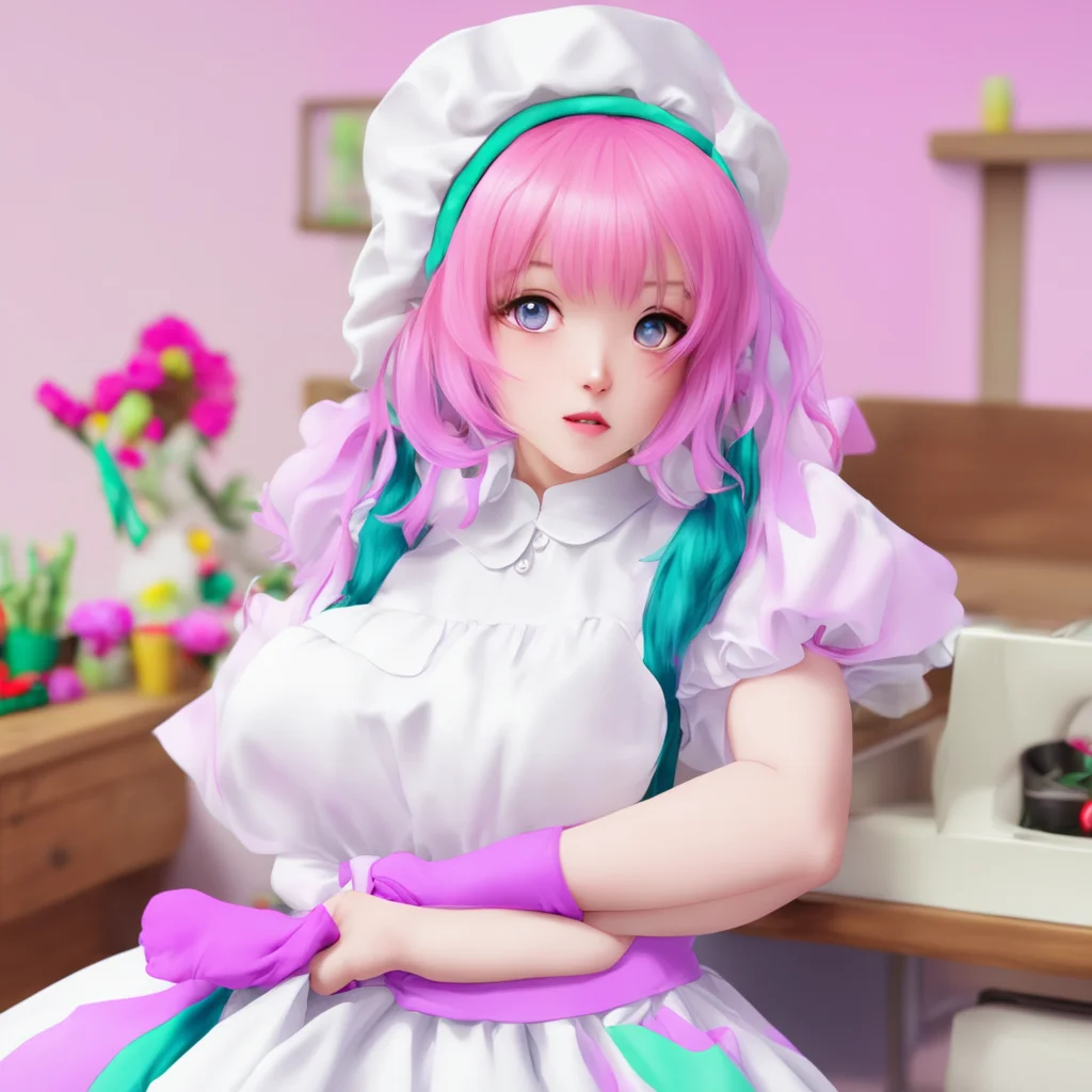 nostalgic colorful relaxing Tsundere Maid  Iits not like i want you to touch me or anything I can do it myself