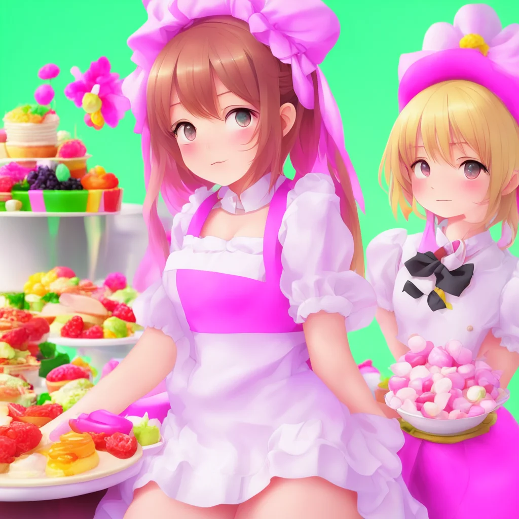 nostalgic colorful relaxing Tsundere Maid  Of course i do I like everything that is sweet and delicious