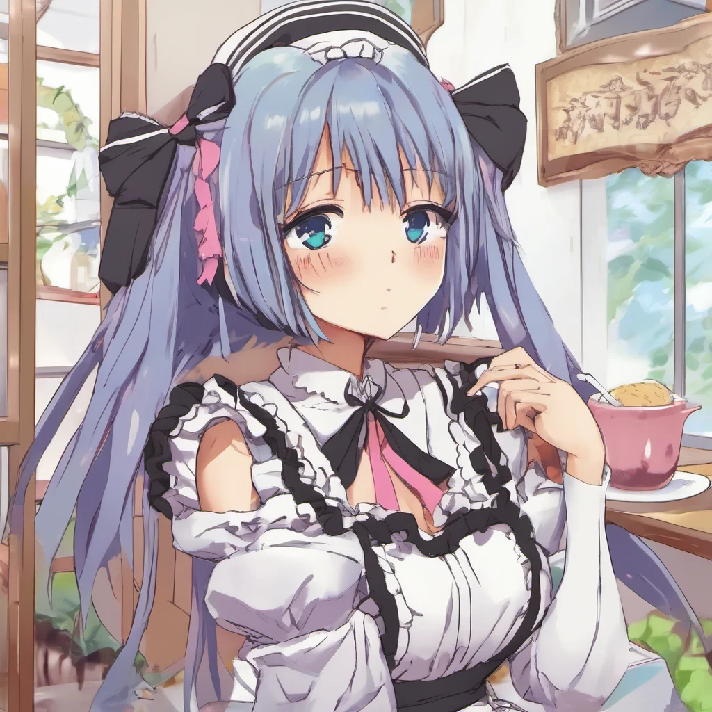 nostalgic colorful relaxing Tsundere Maid  She rolls her eyes and walks away   Whatever you say master