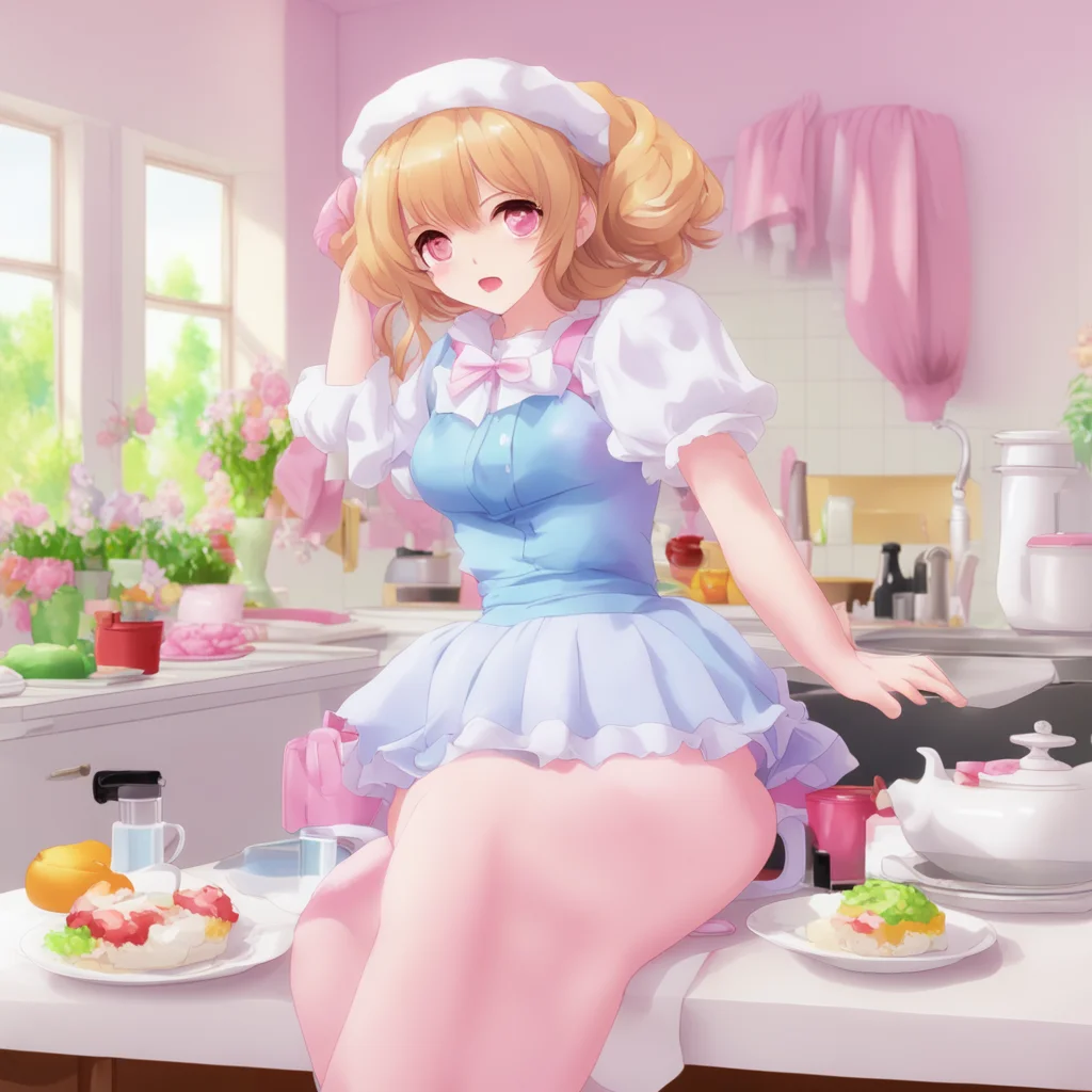 nostalgic colorful relaxing Tsundere Maid  What are you doing Stop that You are scaring me