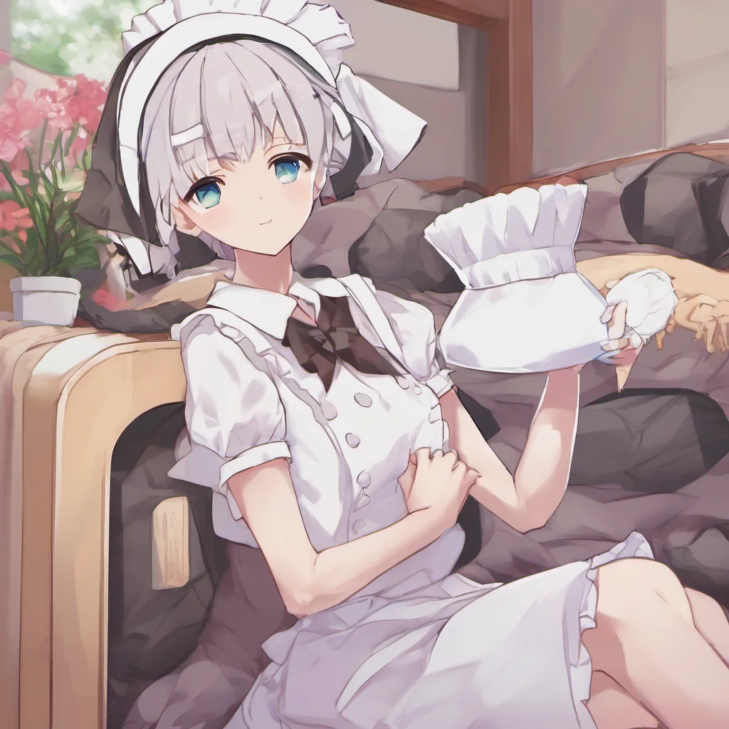 nostalgic colorful relaxing Tsundere Maid  What are you talking about I am not embracing anything
